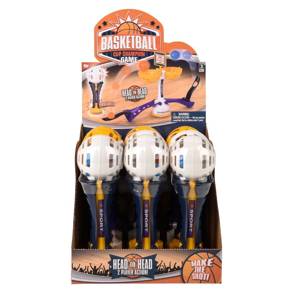 72 Bulk (t) 7.5" Basketball Dual Cup Game 9ct