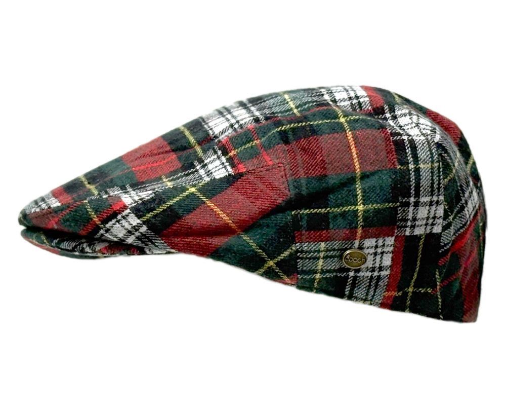 6 Bulk Wool Blend Plaid Ivy Cap Assorted