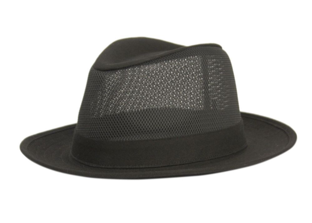 12 Bulk Mesh Crown Cotton Fedora Hats Assorted