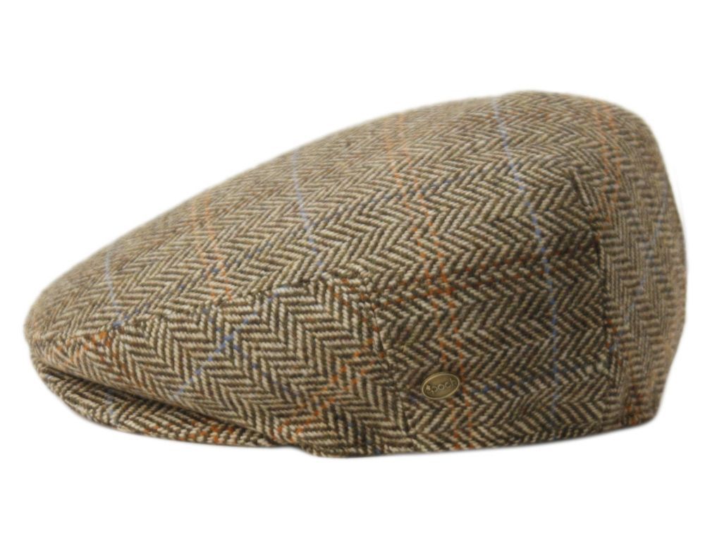6 Bulk Herringbone Tweed Wool Ivy Caps With Cloth Fabric Lining Assorted