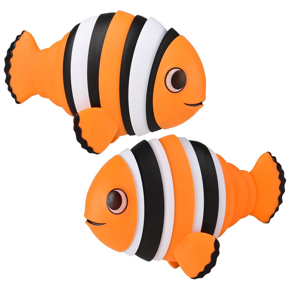96 Bulk 7" Wiggle Sensory Clown Fish 12ct