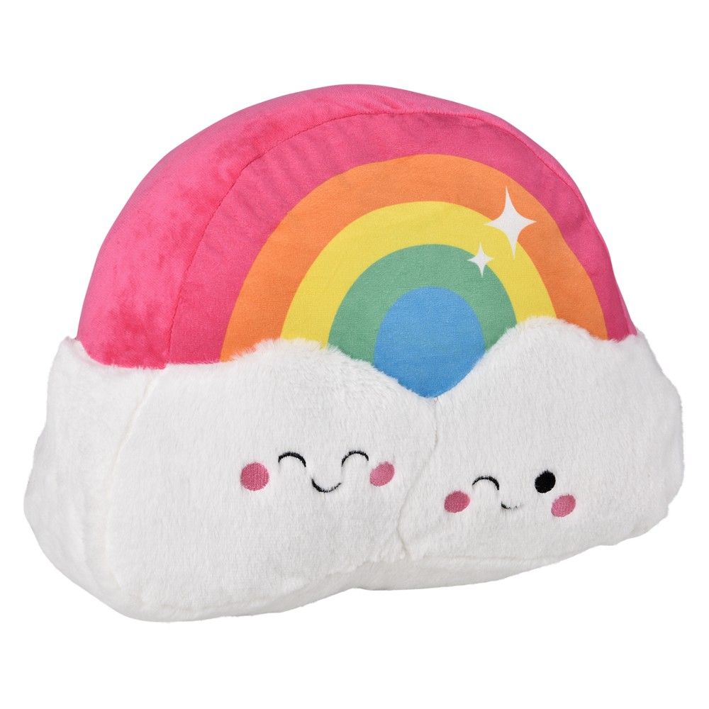 6 Bulk 16" Rainbow Plush Pillow