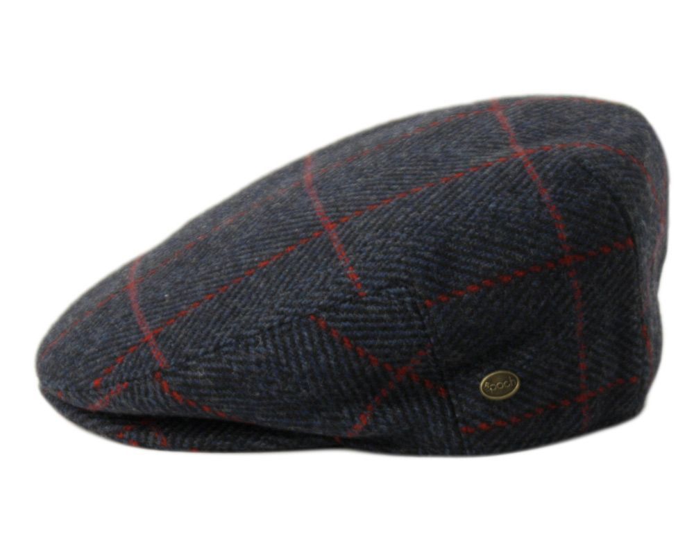 6 Bulk Tweed Herringbone Wool Plaid Ivy Caps W/cloth Fabric Lining Assorted