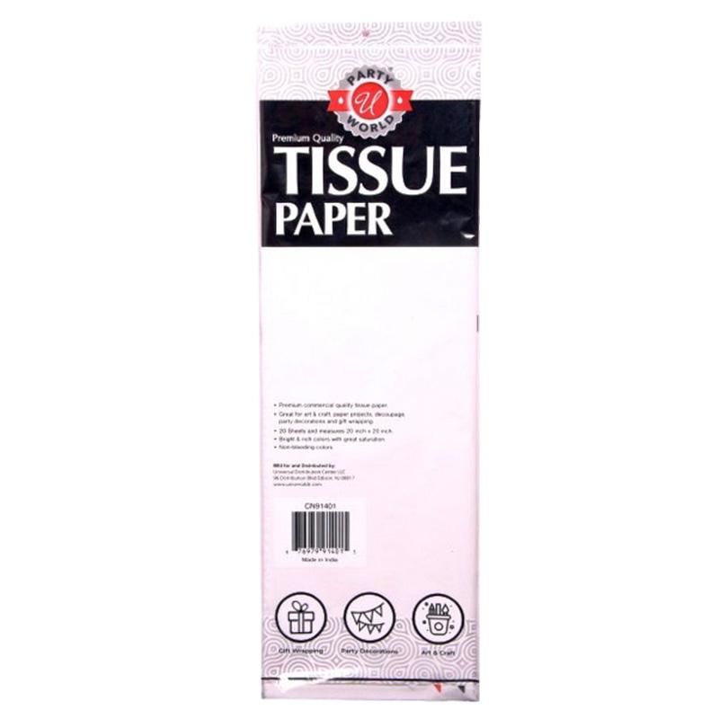 96 Bulk 20" X 20" White Tissue Paper 20ct