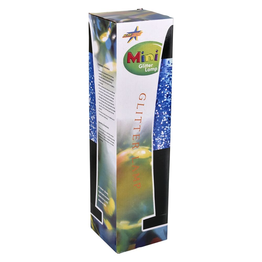 12 Bulk Mini Sparkle Lamp 12.5" - Blue 12/27