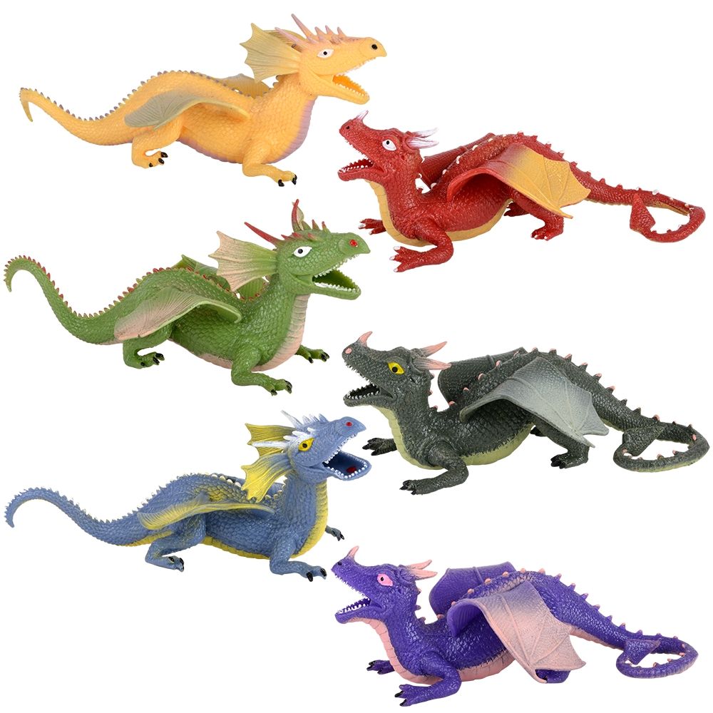 144 Bulk Super Soft Mystical Dragon (6 Asst.) 9" 12/28