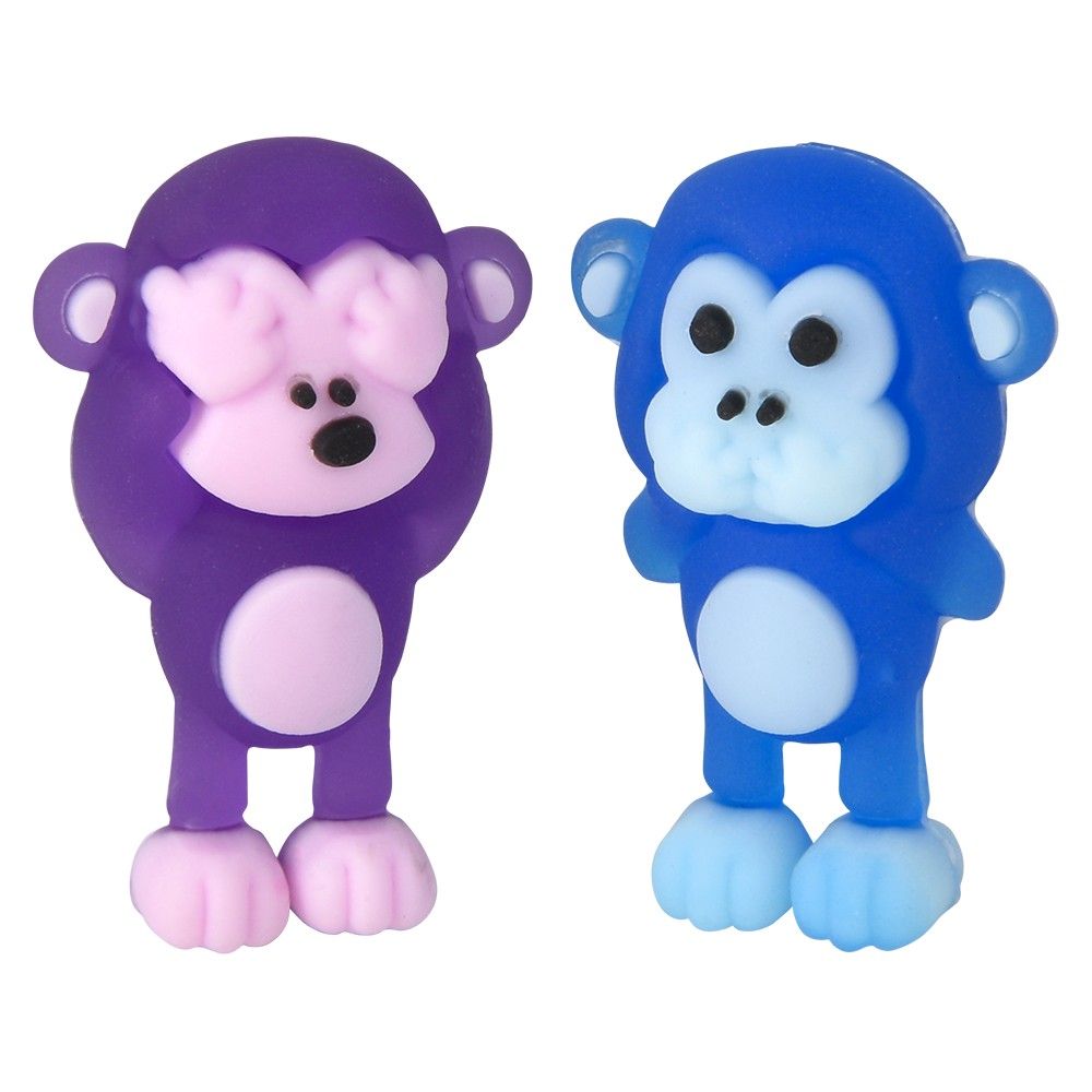 2000 Bulk Mini Monkey Figurines Assorted Colors 1"