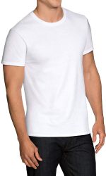 504 Bulk Fruit Of The Loom Men's White Crew Neck Undershirt Assorted Sizes S-xl