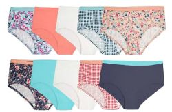 36 Bulk Girls Clothing Kit 12 Pairs White Crew Socks & 12 Pcs Girls Underwear & 12 Backpacks