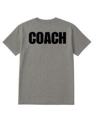 24 Bulk Gray Coach T-Shirt Size Xl, Cotton Blend Printed In Usa For Sports & Team Leaders