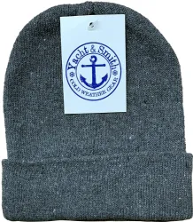 60 Bulk Yacht & Smith Kids Winter Beanies In Dark Assorted Colors