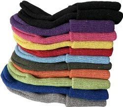 120 Bulk Kids Assorted Unisex Winter Warm Acrylic Knit Beanie