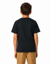24 Bulk Kids Youth Cotton Black T Shirts Size Small