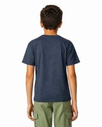 24 Bulk Kids Youth Cotton Navy T Shirts Size Large