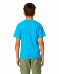 24 Bulk Kids Youth Cotton Turquoise Blue T Shirts Size X-Large