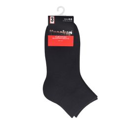 216 Bulk Knocker Boy's Half Cushioned Quarter Socks In Black Size 6-8