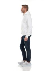 24 Bulk Men's Cotton Fleece Hooded Sweat Shirt White Assorted Sizes S - 2xl