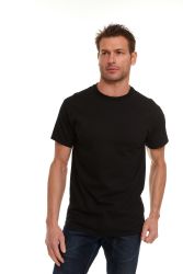 6 Bulk Men's Cotton Short Sleeve T-Shirt Size Large - Black And White