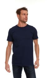 36 Bulk Men's Cotton Short Sleeve T-Shirt Size XL - Navy And White