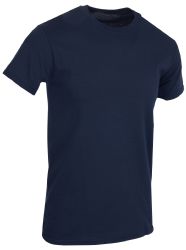 36 Bulk Men's Cotton Short Sleeve T-Shirt Size XL - Navy And White