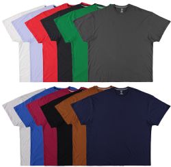 60 Bulk Men's Cotton Short Sleeve T-Shirt Size 2xlarge, Assorted Colors