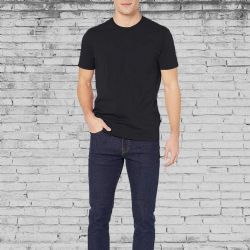 24 Bulk Men's Cotton Short Sleeve T-Shirt Size 5X-Large, Black