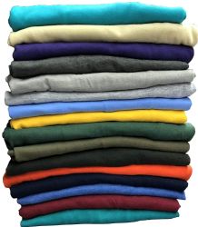 24 Bulk Men's Cotton Short Sleeve T-Shirt Size 6X-Large, Assorted Colors