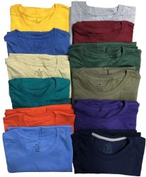 24 Bulk Men's Cotton Short Sleeve T-Shirt Size 4X-Large, Assorted Colors