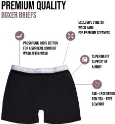 120 Bulk Men's Cotton Underwear Boxer Briefs In Assorted Colors Size Large