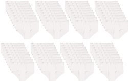 48 Bulk Men's Hanes Cotton Underwear Briefs In White Size Xlarge