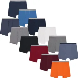 96 Bulk Men's Cotton Underwear Boxer Briefs In Assorted Colors Size Medium