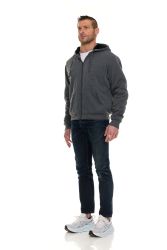 24 Bulk Sherpa -Lined Men Hooded Heavyweight Sweatshirts In Assorted Sizes And Colors