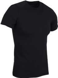 6 Bulk Mens Black Cotton Crew Neck T Shirt Size Small