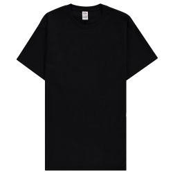 60 Bulk Mens Cotton Crew Neck Short Sleeve T-Shirts Black, Large