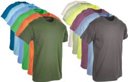 60 Bulk Men's Cotton Short Sleeve T-Shirt Size Medium, Assorted Colors