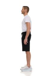 12 Bulk Mens Cotton Fleece 3 Pocket Shorts Black Size Large