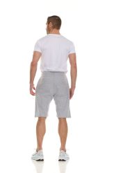 24 Bulk Mens Cotton Fleece 3 Pocket Shorts Heather Gray Size Xlarge