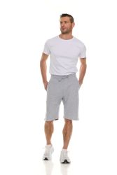 24 Bulk Mens Cotton Fleece 3 Pocket Shorts Heather Gray Size Small