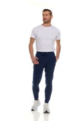 36 Bulk Mens Cotton Fleece Zipper Jogger Navy Assorted Sizes S-3x