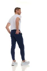 36 Bulk Mens Cotton Fleece Zipper Jogger Navy Assorted Sizes S-3x