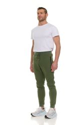 36 Bulk Mens Cotton Fleece Zipper Jogger Army Green Assorted Sizes S-3x