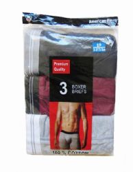 6 Bulk Mens Cotton Underwear Boxer Briefs In Assorted Colors Size Large
