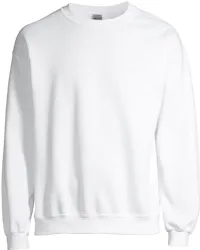 24 Bulk Mens Cotton White Crew Neck Sweatshirt Size Medium