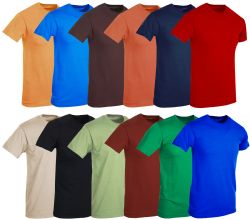 24 Bulk Mens Fleece Cotton Blend 12 Jogger Pants And 12 T-Shirts In Assorted Colors Size Large