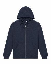 3 Bulk Mens Sponge Fleece Full Zip Hoodie Navy Size 2xlarge