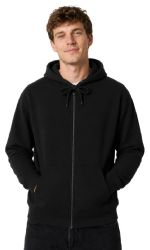 24 Bulk Mens Sponge Fleece Full Zip Hoodie Black Size Xlarge