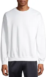 3 Bulk Mens Cotton White Crew Neck Sweatshirt Size Medium