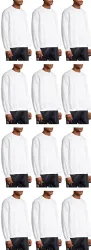 36 Bulk Mens Cotton White Crew Neck Sweatshirt Size Xlarge