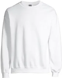 36 Bulk Mens Cotton White Crew Neck Sweatshirt Size 2xlarge