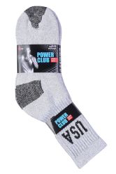 120 Bulk Power Club Crew Sports Socks 10-13